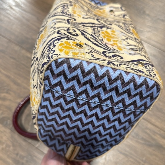 Tory Burch Bowling Bag Floral Contrast Print - Picture 10 of 15